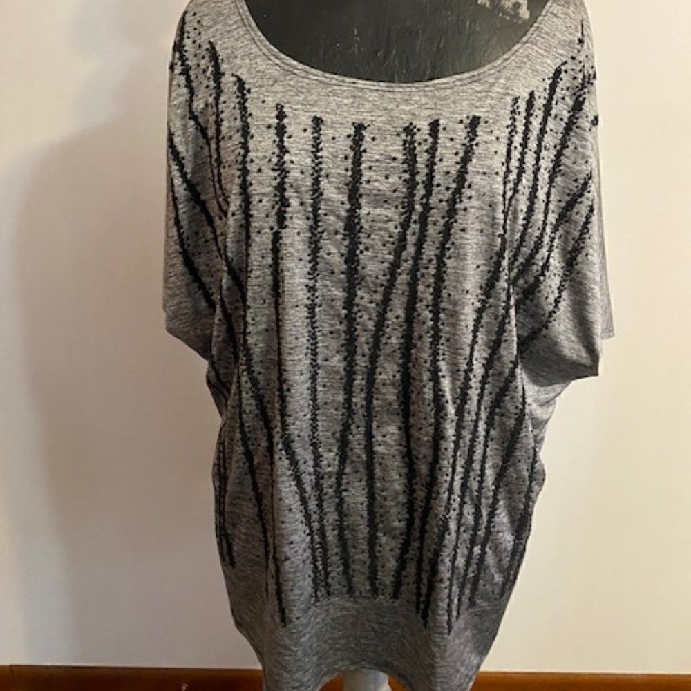 Bleeker & McDougal Gray/Black shirt, size 3X
